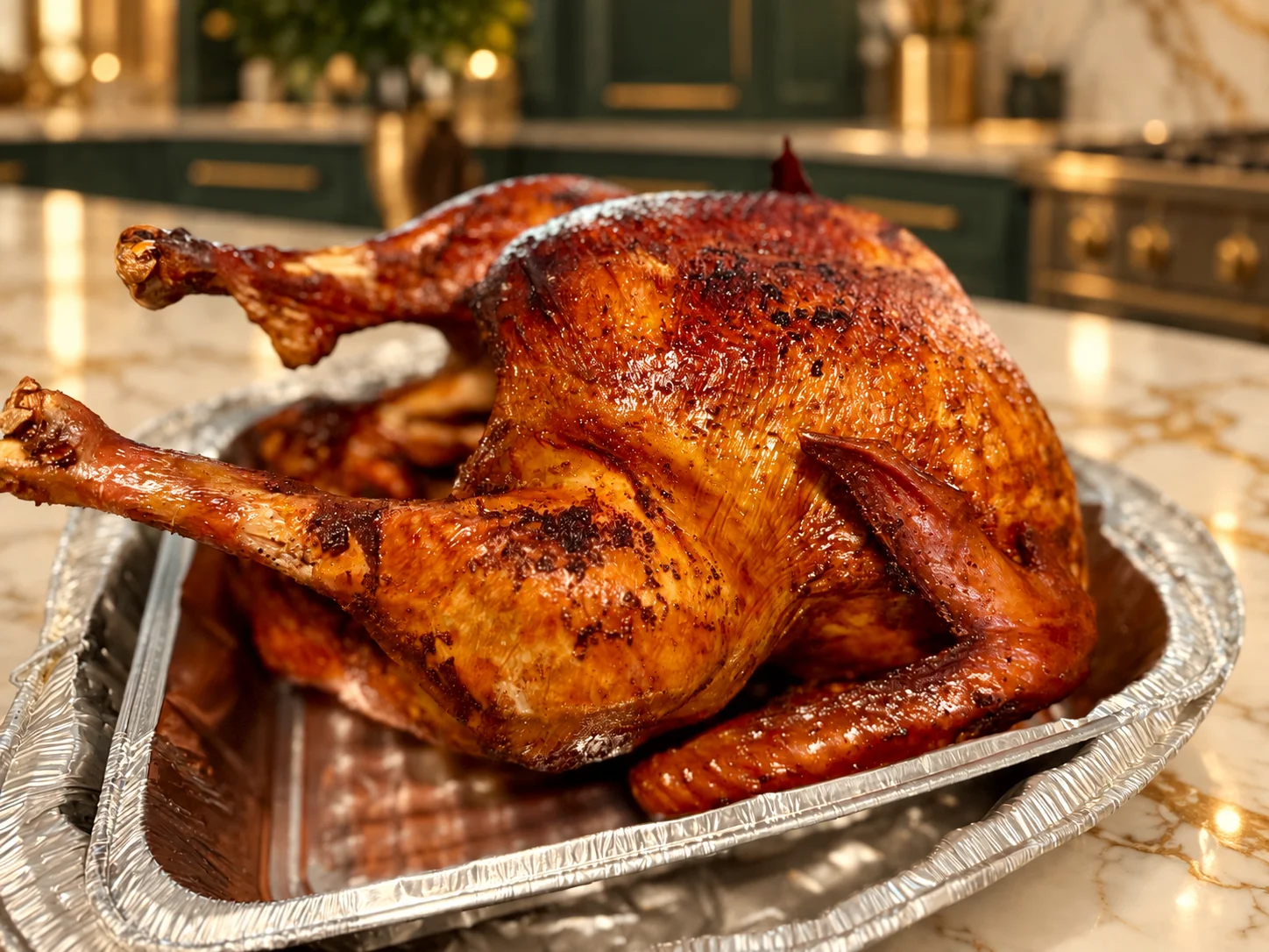 Whole Cajun fried turkey